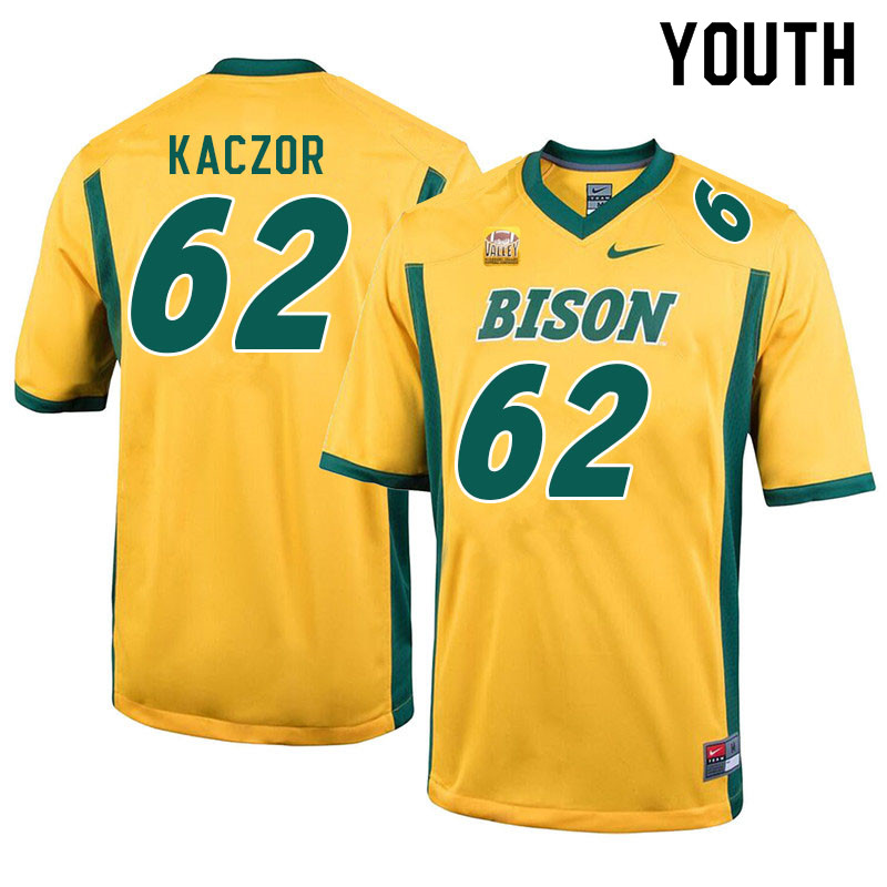 Youth #62 John Kaczor North Dakota State Bison College Football Jerseys Sale-Yellow